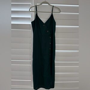 Lush Dark Green Strapless Dress